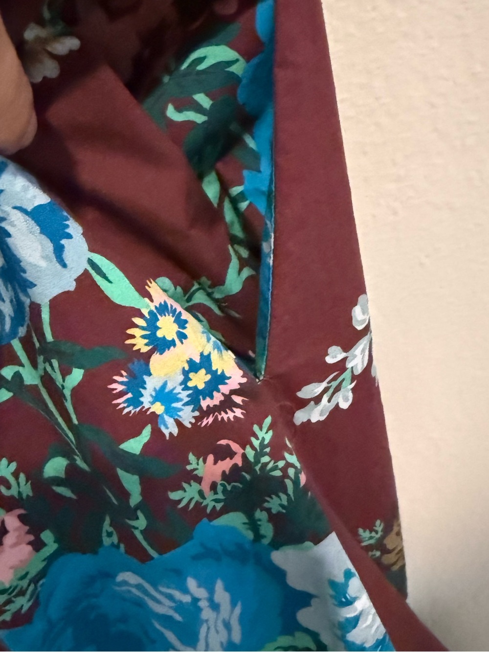 Tuckernuck Oxblood Merlot Floral Cotton Flutter Sleeve Midi Classic Dress Small - Picture 8 of 13